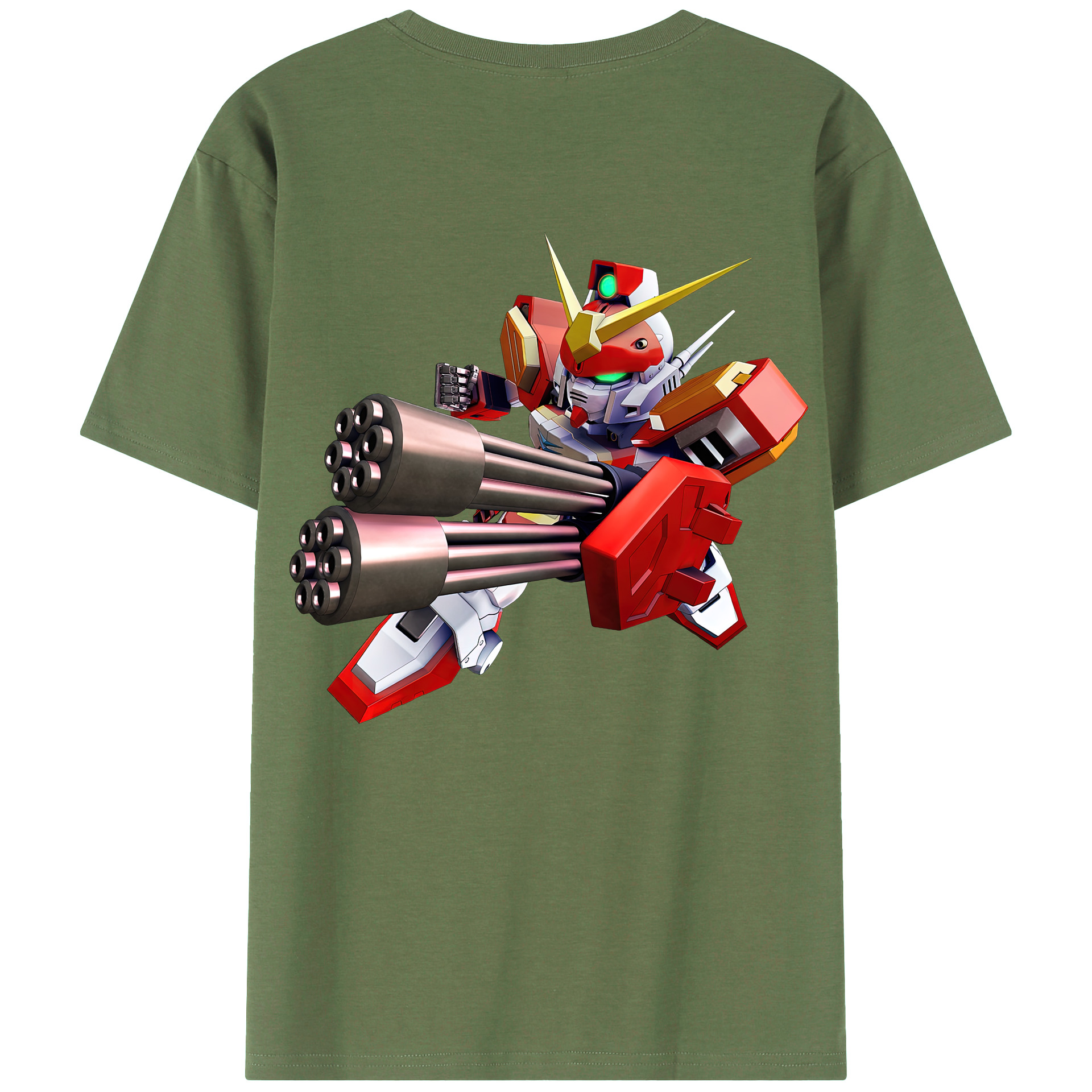 （画像用） 機動戦士ガンダム Mobile Suit Gundam 綿100％ メンズ半袖Tシャツ（バックプリント） 通気性